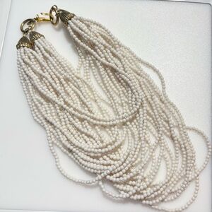 Cadoro Signed Designer Vintage Faux Pearl Multi-Stand Multi-Layer Necklace